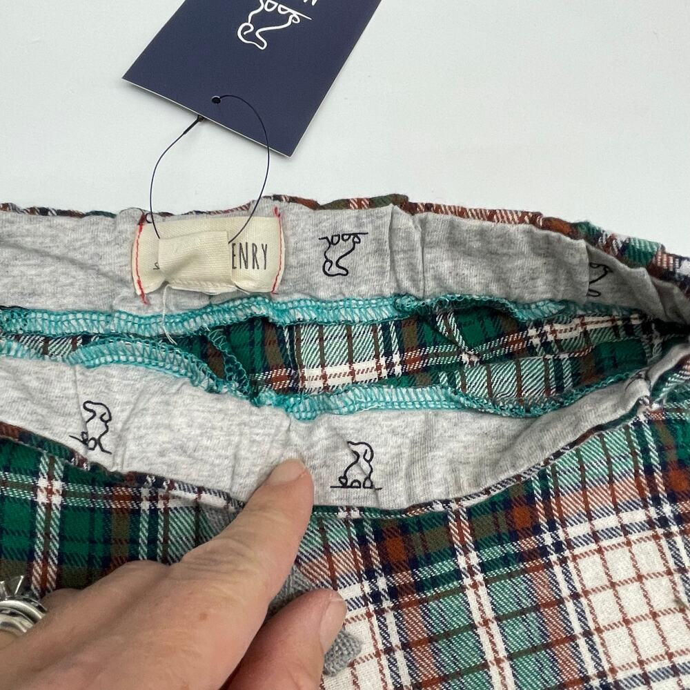 NWT Me & Henry 3/4Y Green Plaid Rockford Lounge Pants - Picture 4 of 5